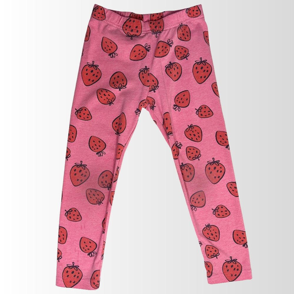 Carter's Pink Strawberry Pattern Leggings Girl's Size 5t